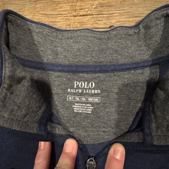 Ralph Lauren Polo 1/4 Zip Blue Sweater Sz XLT - Picture 3 of 7